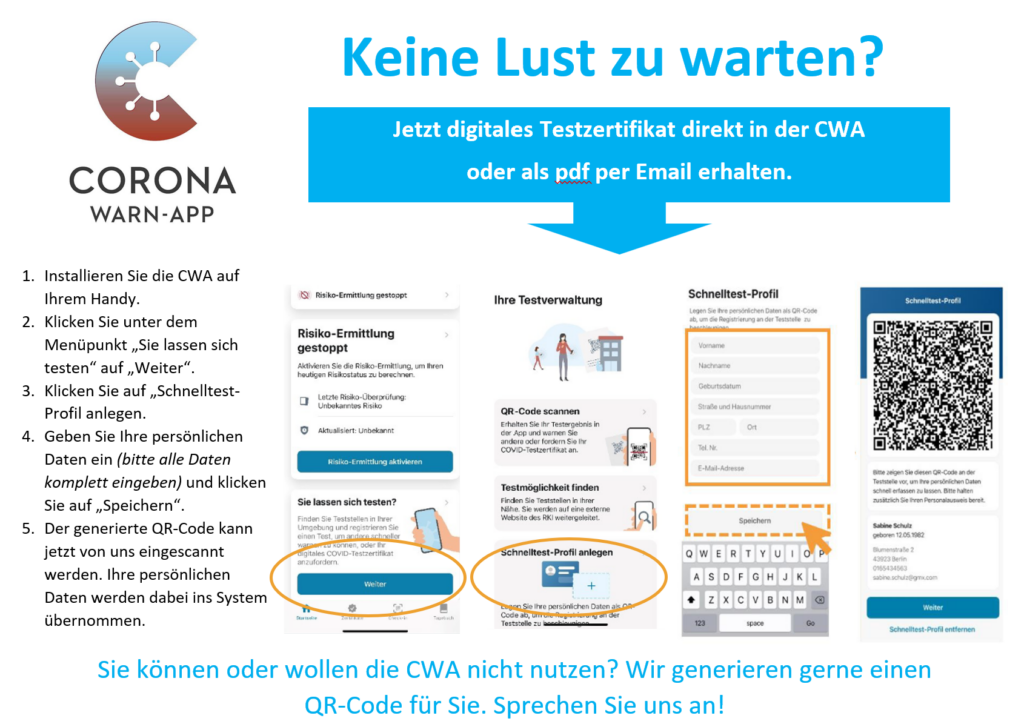 Neu: Corona-Schnelltests jetzt auch in Ostelsheim.